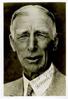 Connie Mack Signed Early 1940’s 5x7 Wire Photo